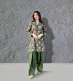 Bottle Green Farshi Shalwar Kameez.