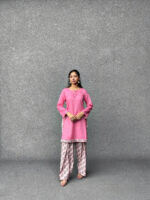 Pink Farshi Shalwar Kameez - Image 4