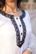 Black & White Farshi Shalwar Kameez Set. - Image 4