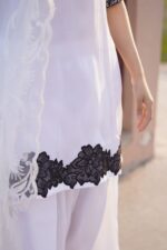 Black & White Farshi Shalwar Kameez Set. - Image 7